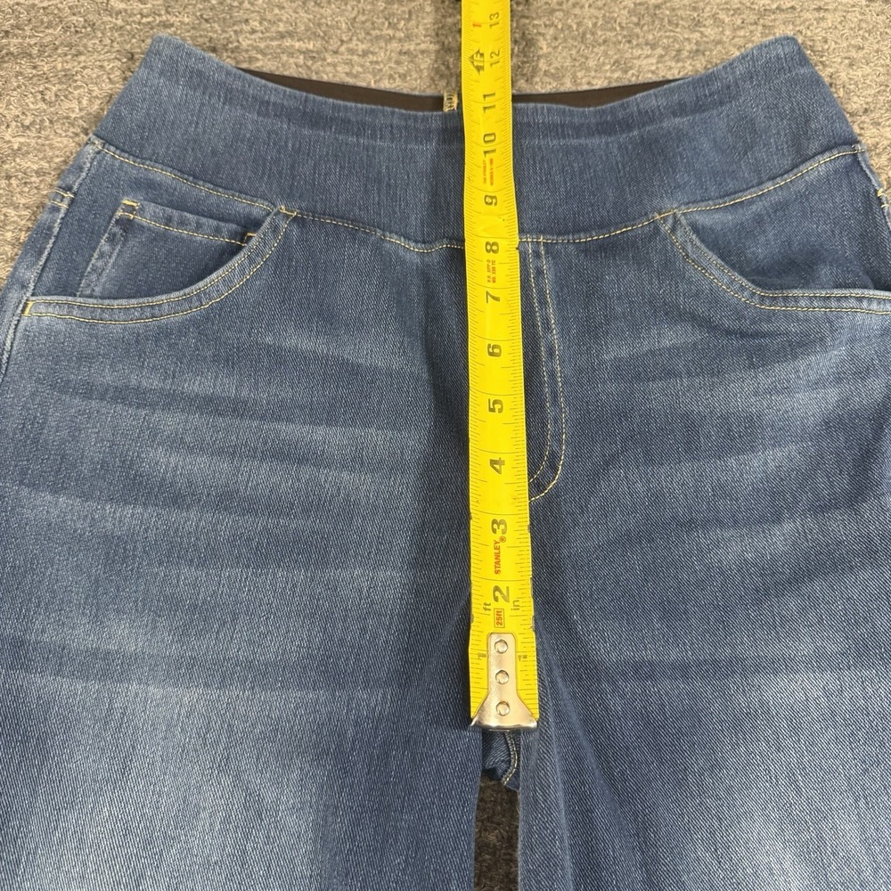 Halara Flex Baggy Wide Leg Jeans Small Pull On Blue Denim Stretch Lightweight - Picture 4 of 9